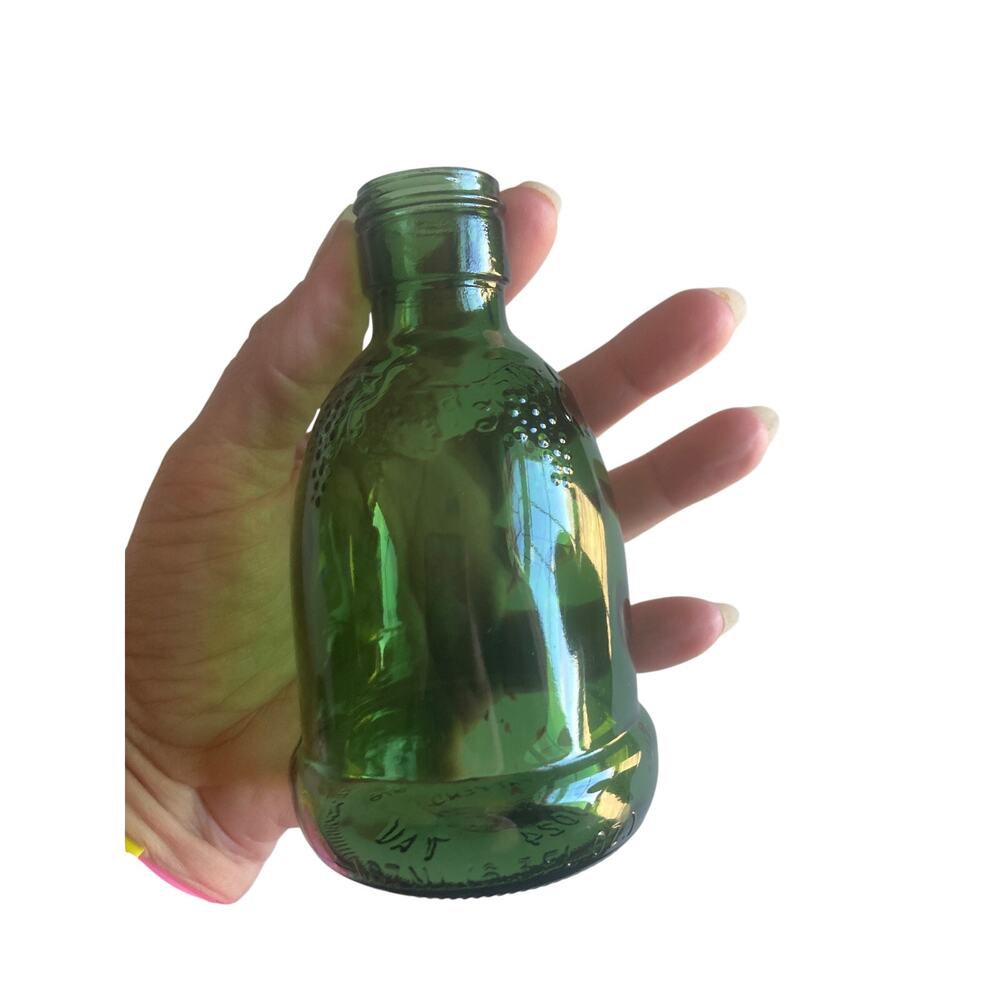 Short Green Glass Bud Vase